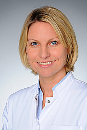 Das Bild zeigt ein Profilbild von Frau Prof. Dr. med. Sandra Liakopoulos von der Universitätsklinik Frankfurt